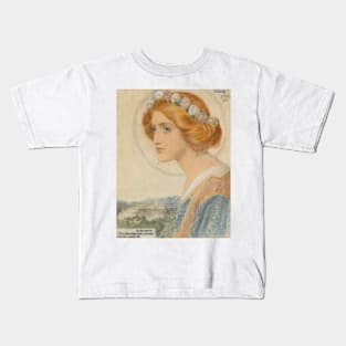 St. Dorothy by Frederick Sandys Kids T-Shirt